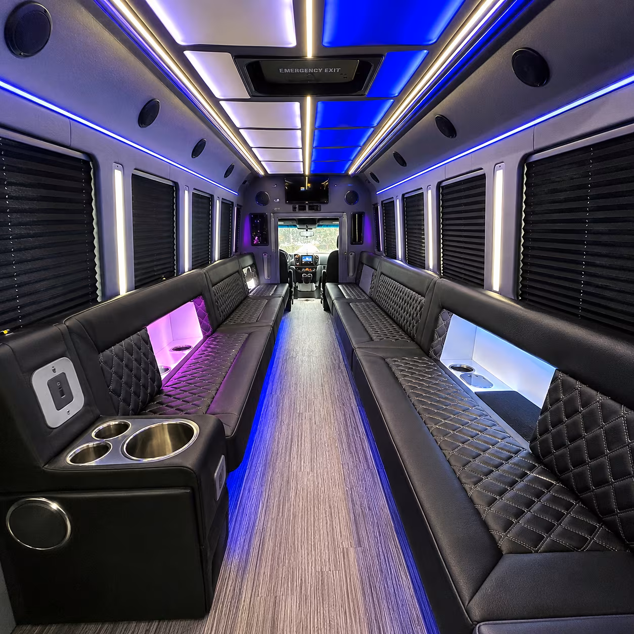Providence Bachelor & Bachelorette Transportation party bus interior