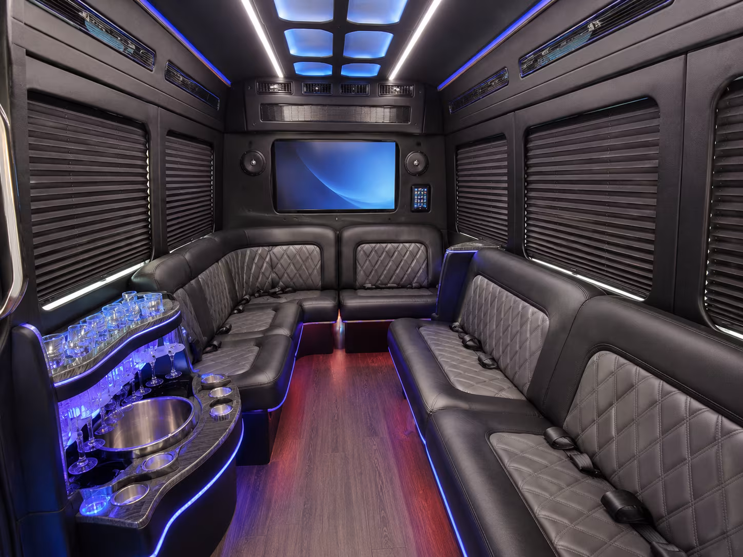 Providence Corporate Transportation party bus exterior