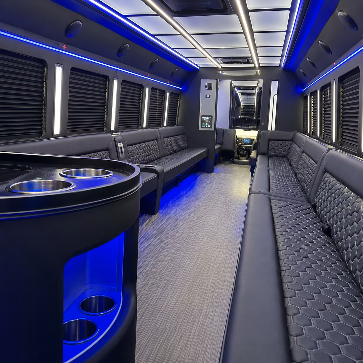 Providence Sporting Event Transportation party bus exterior