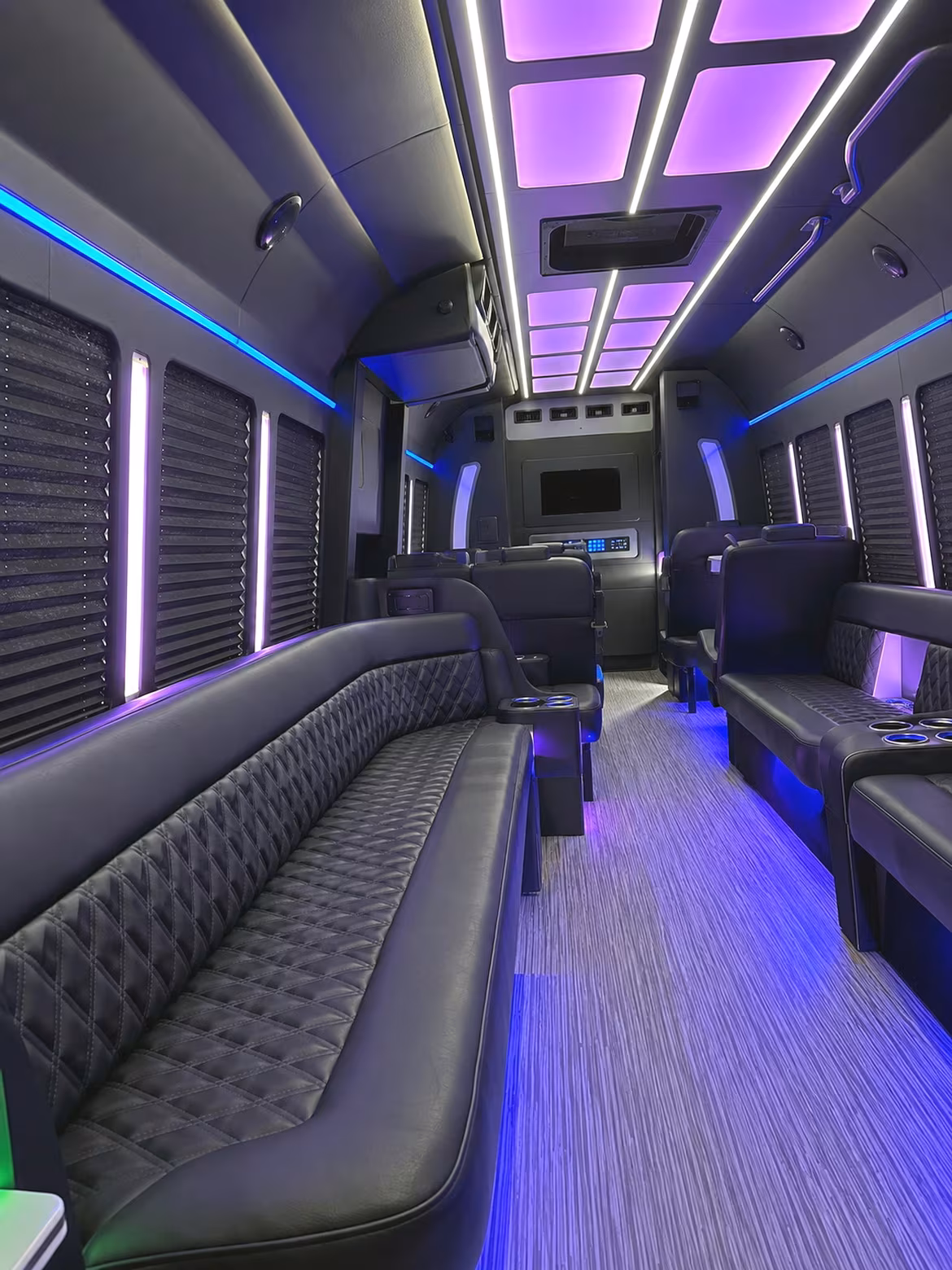 Providence Wedding Transportation party bus interior