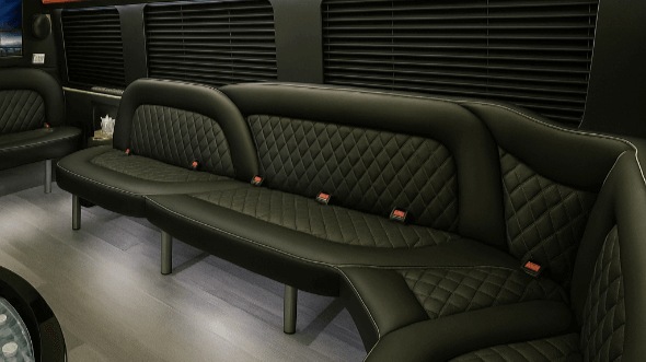 Interior of Charter Bus Company Pawtucket's 18 Passenger Party Bus in Pawtucket