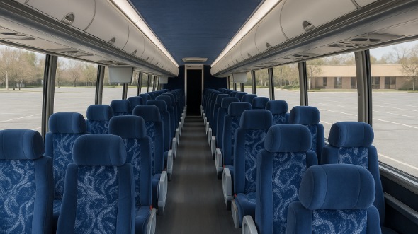 Interior of Charter Bus Company Providence's 48 Passenger Charter Bus in Providence