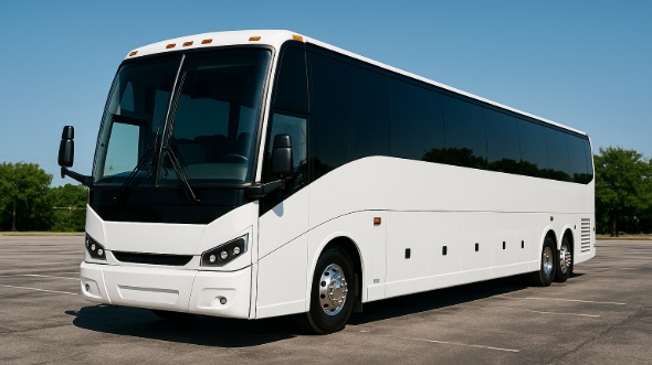 Exterior of Charter Bus Company Framingham's 50 Passenger Party Bus in Framingham