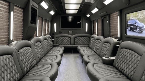 providence 25 passenger party bus interior