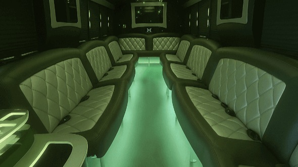 providence 50 passenger party bus interior